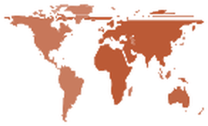 World continents choropleth map